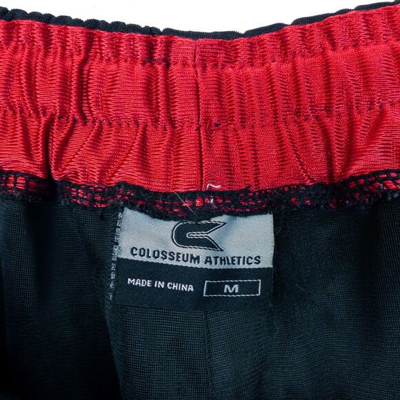 Colosseum Athletics Shorts Mens M 29x10 Black Red Striped Trim Elastic Waist Gym - Picture 8 of 9